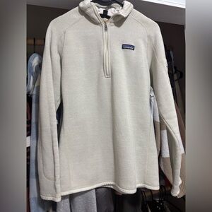 Patagonia Men's Off-White Zip-Up Sweater